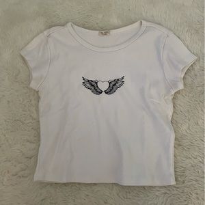 brandy crop top angel wings